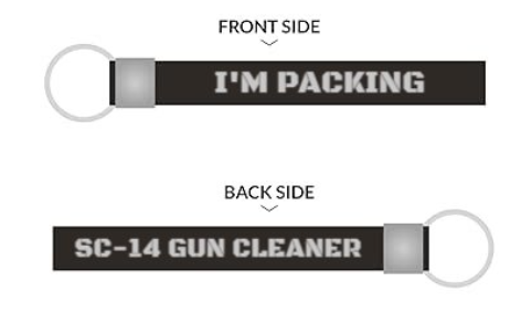 Dealer's I'm Packing SC-14® Gun Cleaner Silicone Key Chains - PACK OF 25 (Retail Value $124.75))